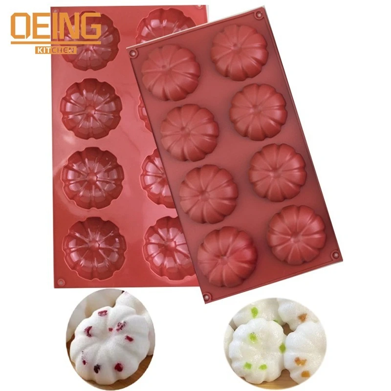 

Creative Pumpkin Shaped Pastry Silicone Mold for Halloween Mousse Cake Chocolate Dessert Jelly Decoration Mold Kitchen Tool