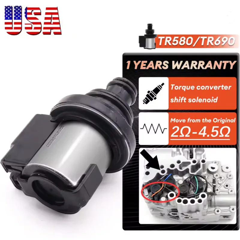Set of TR690 TR580 Torque Converter Lock-Up & AWD Solenoid Valve CVT Transmission 31825-AA050 31825AA051 52 For Subaru 4pcs For Subaru Crosstrek Forester Legacy Outback Impreza with CVT TR580/TR690 31825AA052