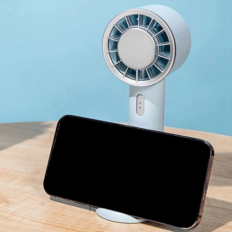 Портативный ручной вентилятор, портативный вентилятор, полупроводниковый охлаждающий аккумулятор 2200 мАч, USB, перезаряжаемый, белый