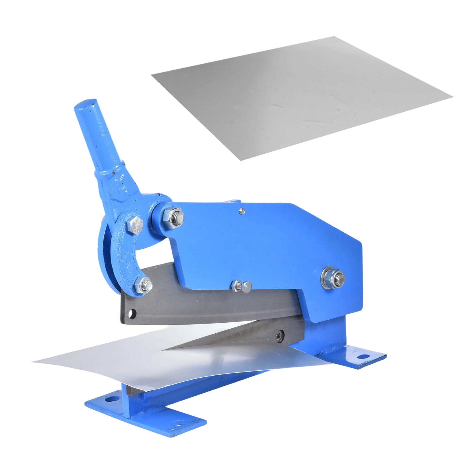 12-Zoll Manuelle Handschere, Tischblechschere mit 1/4 Zoll maximaler Schnittstärke, Robuster Stahlrahmen, Doppelseitig gehärtete Klinge für präzise gerade Schnitte, Ideal für Stahlblech, Aluminium, Kupfer und verzinktes Blech – Detail 8
