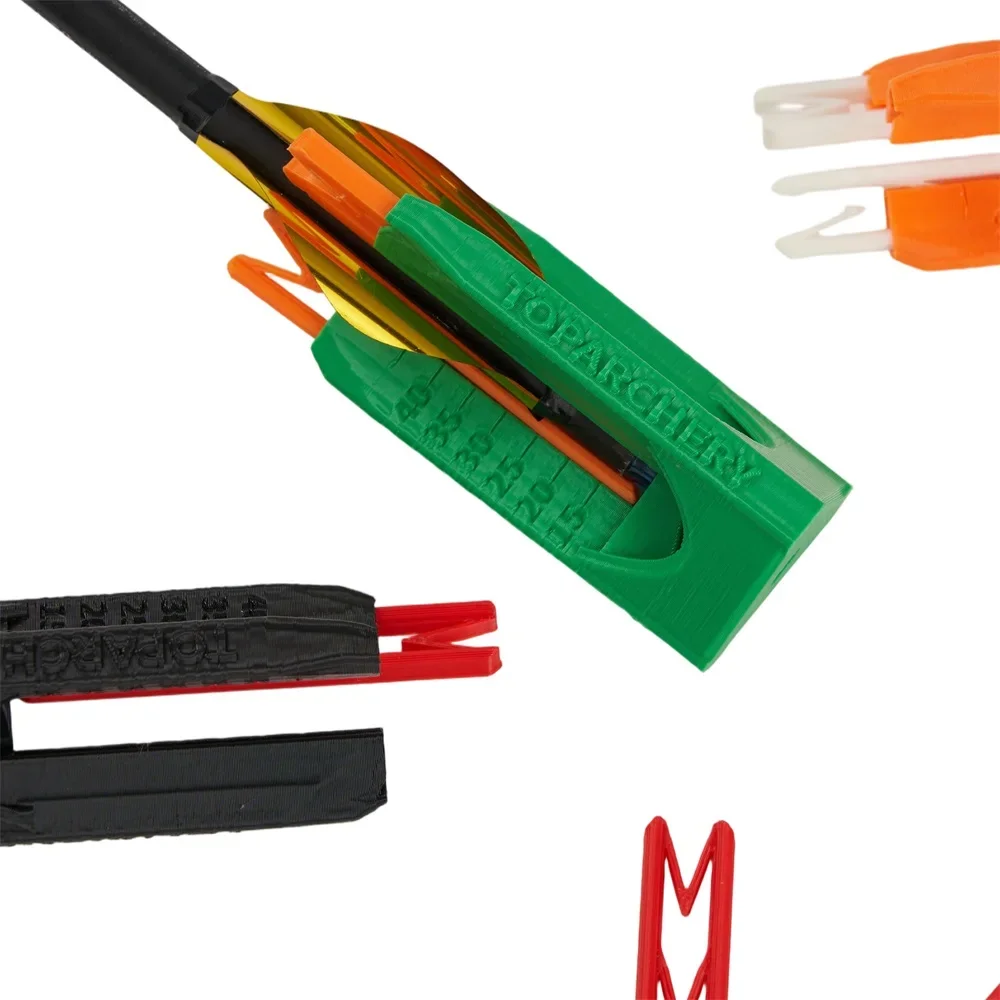 3D-Druck Fletching-Jig für Spin-Wing-Vanes, Spiral-Pfeilfedern, verstellbares Bogenschießen-Servierwerkzeug-Zubehör – Detail 4