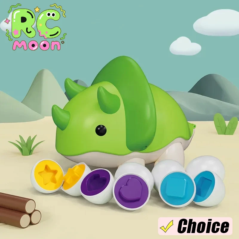 Scatola portaoggetti multifunzionale per dinosauri Giocattoli educativi portatili per bambini con abbinamento cognitivo a forma di colore educativo precoce