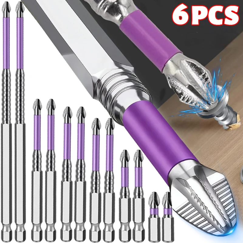 

K5 Cross Head Screwdriver Drill Bit S2 Steel Magnetic Impact Driver Bits Non-slip Resistant Electric Screwdriver Bits Power Tool