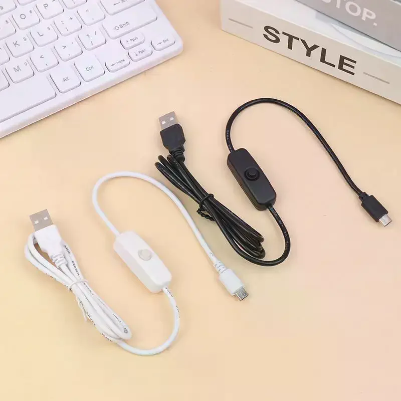 USB To USB C Switch Cable with On/Off USB To Type C Extension Cable 1 Meter Length Black Or White Color Choose - view 4