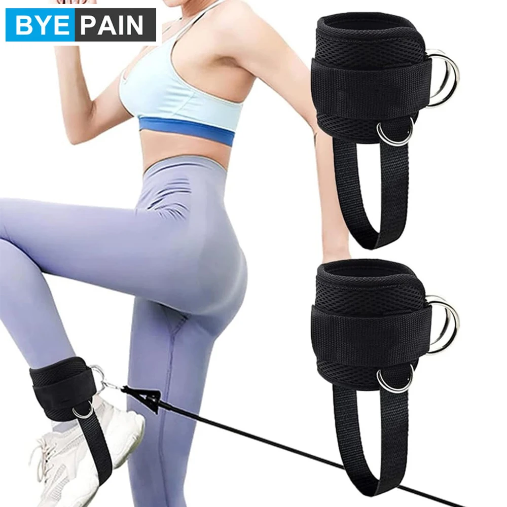 

1/2Pcs Adjustable Ankle Straps for Cable Machines, Reinforce Double D-Ring - Premium Ankle Cuffs to Improve Abdominal Muscles