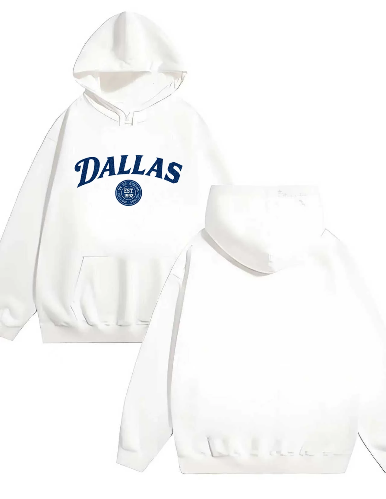 เสื้อฮู้ดดี้เนื้อหนา 330 กรัม รุ่นใหม่ล่าสุดปี 2025 ลายพิมพ์ตัวอักษร Boston สไตล์ลำลองสำหรับผู้ชายและผู้หญิง ทรงหลวม