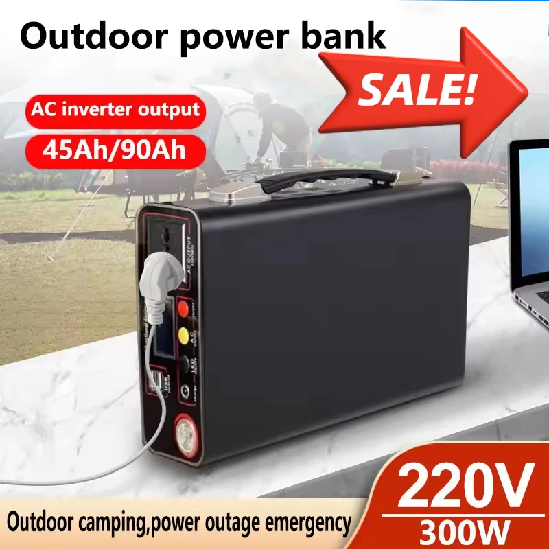 

300W 220V Portable Power Station 333Wh 90000mAh Power Bank Solar Generator LiFePO4 Battery Outdoor Camping Backup Power Supply