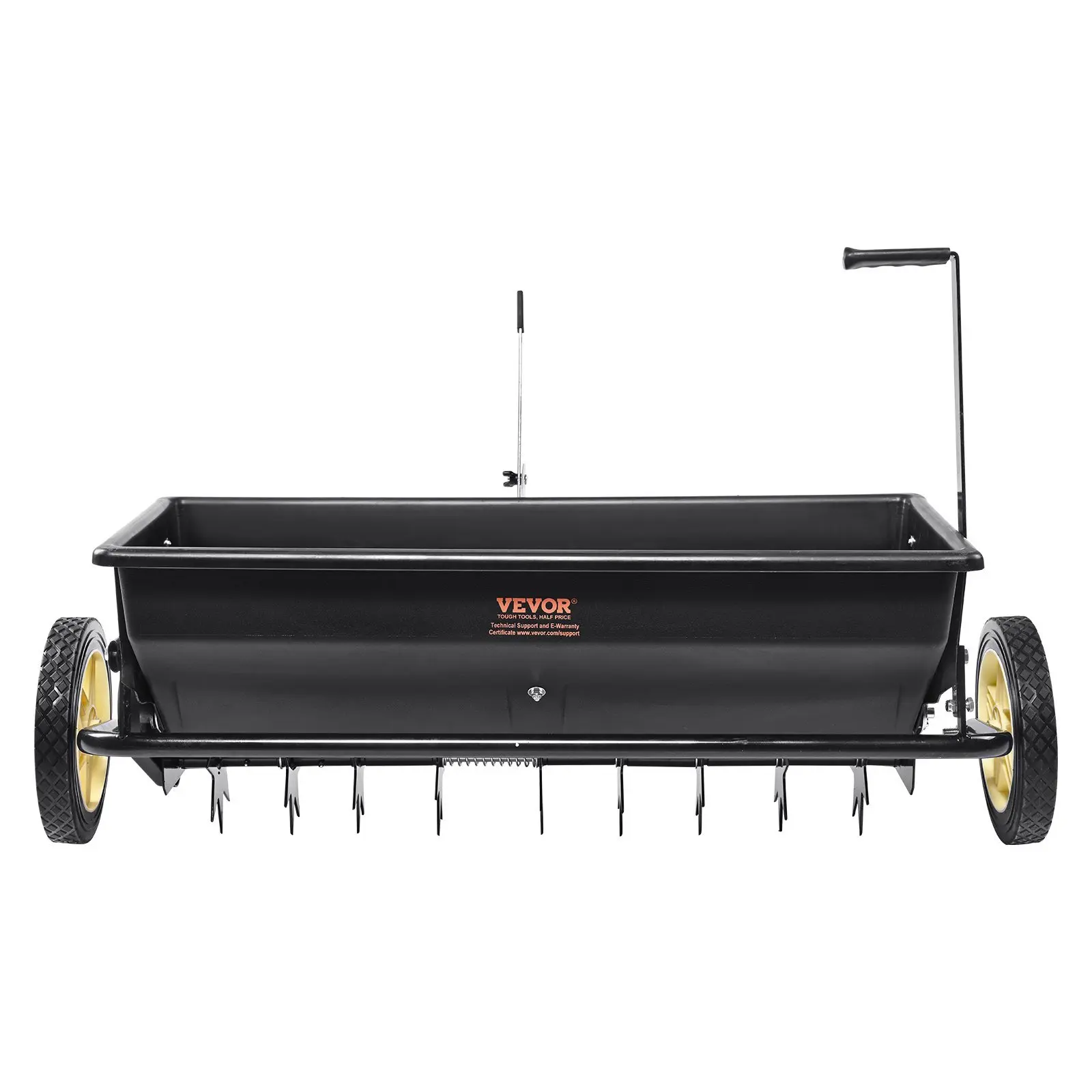 VEVOR Seed Spreader, 100 LB Capacity, Towable Poly Drop Design with 10