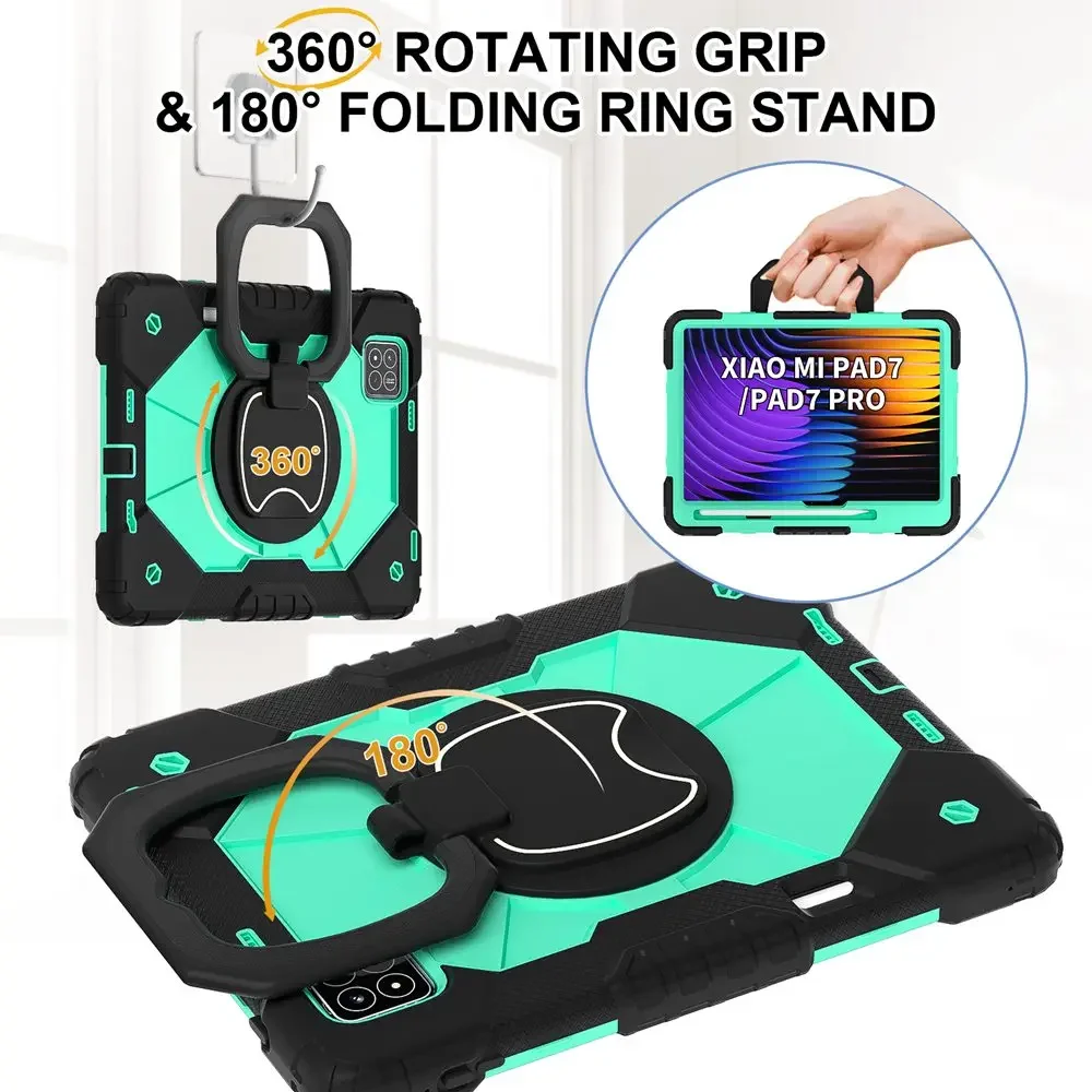 NEW Kids Tablet Cover for Xiaomi Pad 7 7Pro 11.2 Inch Case 2024 TPU Silicone+PC Funda for Redmi POCO Pad Pro 12.1