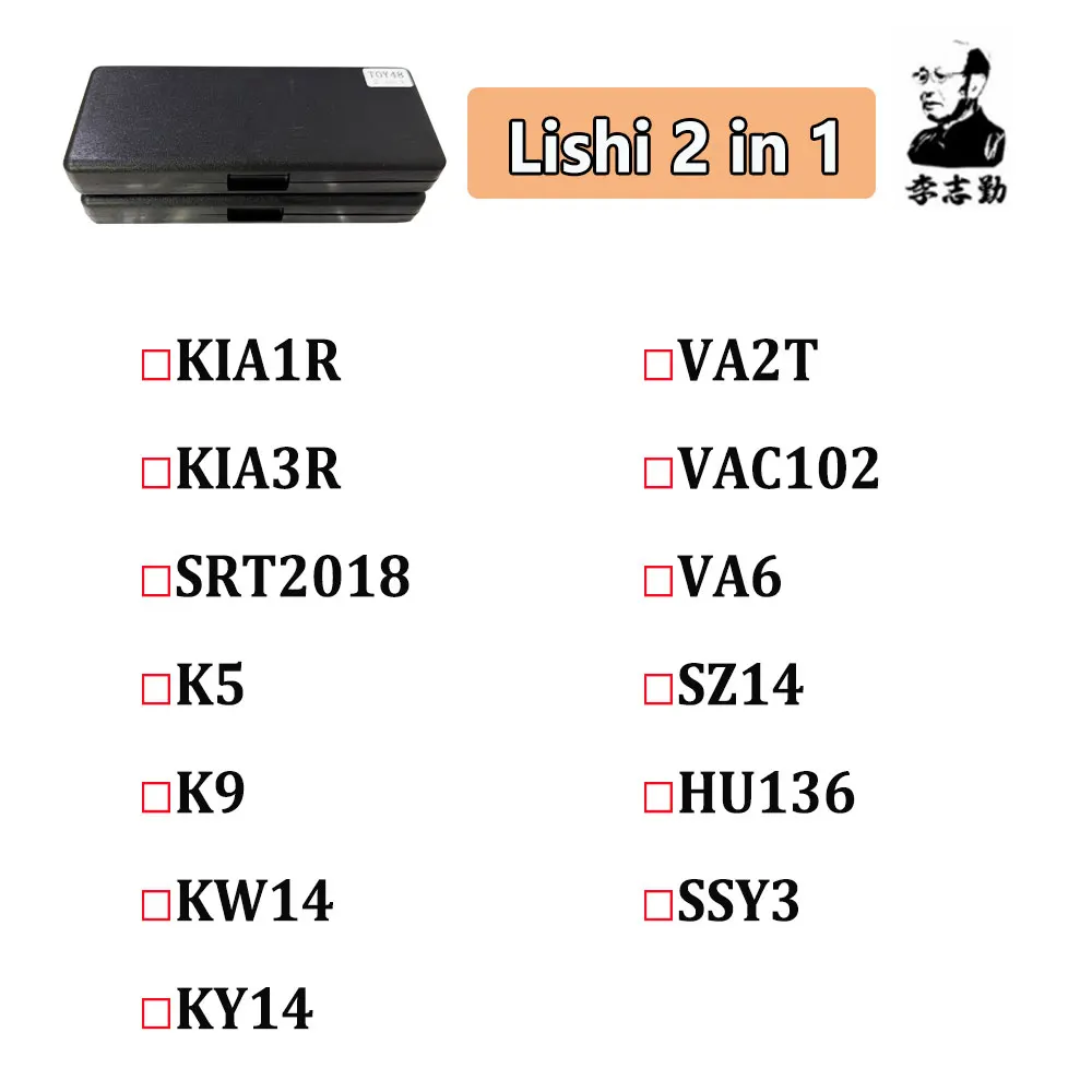 

Инструмент Lishi 2 в 1 KIA1R KIA3R SRT2018 K5 K9 KW14 KY14 VA2T VAC102 VA6 SZ14 HU136 SSY3 Слесарный инструмент для автомобильного ключа