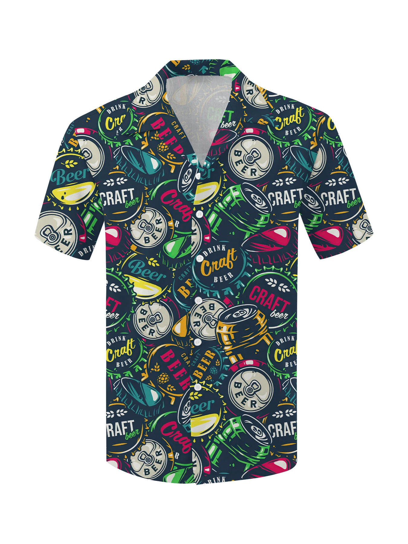 Camisa hawaiana con estampado de llama para hombre, Top informal de manga corta, solapa para vacaciones en la playa, ropa de gran tamaño, verano, 2024