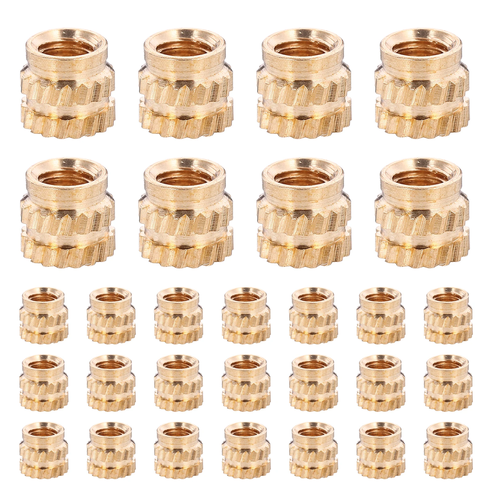 

100pcs Threaded Insert Nut Female Knurled Heat Embedment Copper For 3D Printing Laptop Plastic RM3x4 5x6 Slope