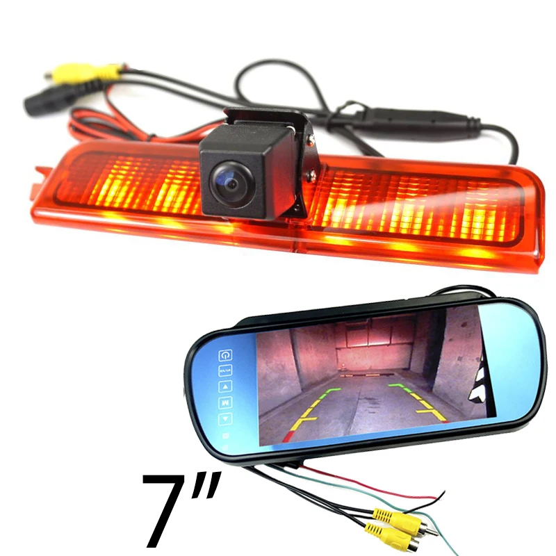HD CCD ضوء الفرامل الرؤية الخلفية عكس الكاميرا ل Volkswagen VW caddy 2013- 2015 كاميرا لموقف السيارات مع شاشة السيارة