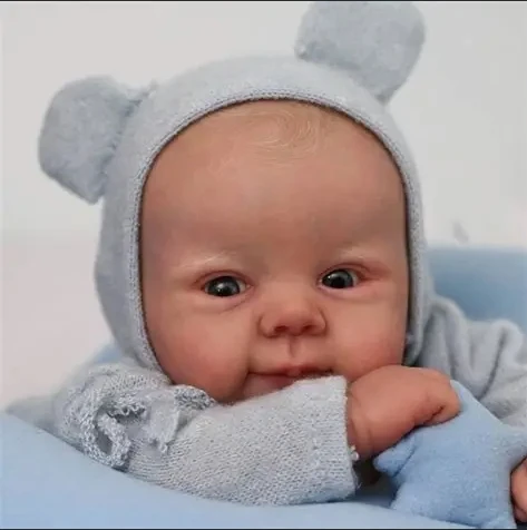 NPK 19''Handmade 3D Painting with Visible Veins  Cloth Body Included Already Painted Reborn Doll Parts Juliette Cute Baby