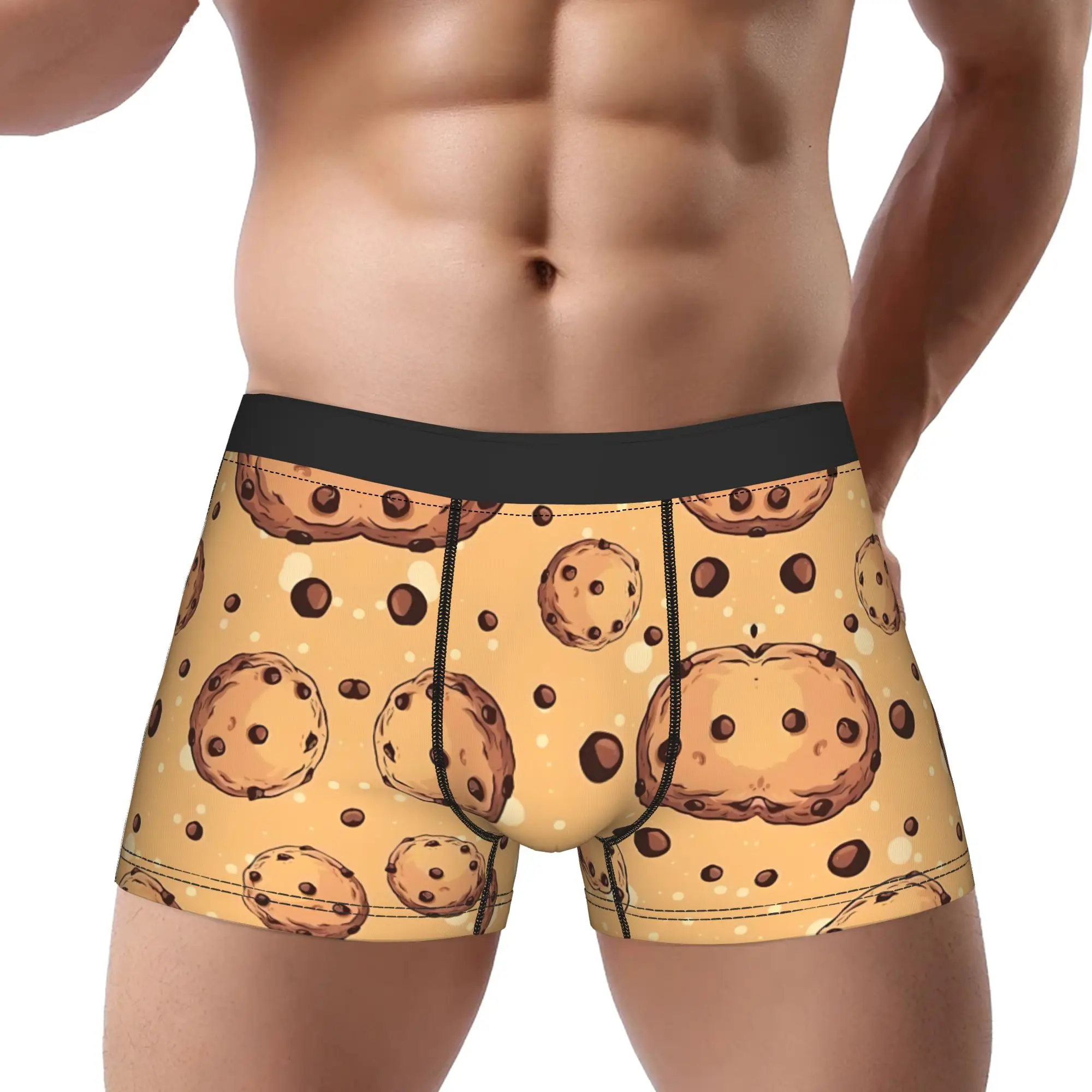 1 pieza C-Chips Ahoys Ingredients Calzoncillos para hombre, ropa interior masculina, shorts ventilados