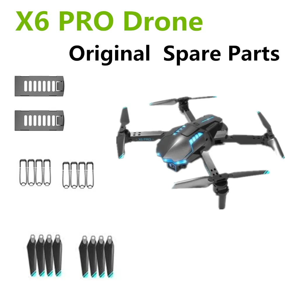 X6 PRO Battery Original Accessories 3.7V 1800mAh Propeller Maple Leaf /USB Cable Use For X6 Drone Battery Spare Parts