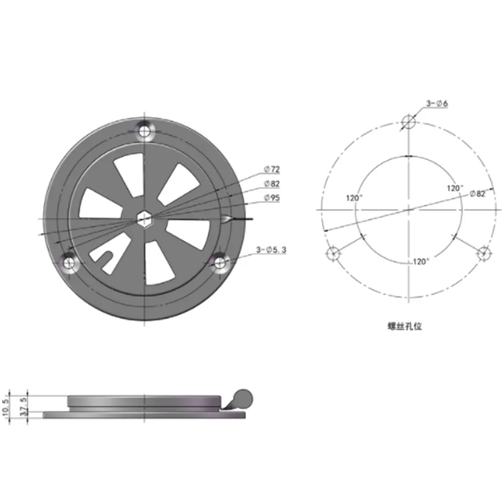 Grille d\'aération réglable en acier inoxydable, grille de barbecue, évent de cuisine, poêle, amortisseur rond, remplacement des évents domestiques,