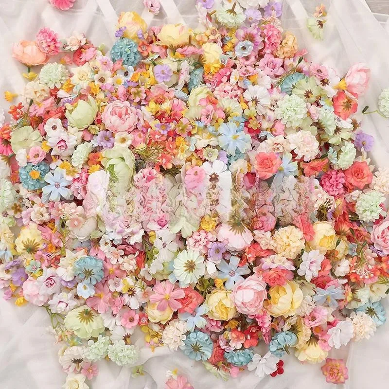 20/50 قطعة مزيج الزهور الاصطناعية الحرير الورد وهمية الزهور رؤساء للمنزل ديكور الزفاف الديكور Craft بها بنفسك الحرفية جارلاند الهدايا الإكسسوار #3