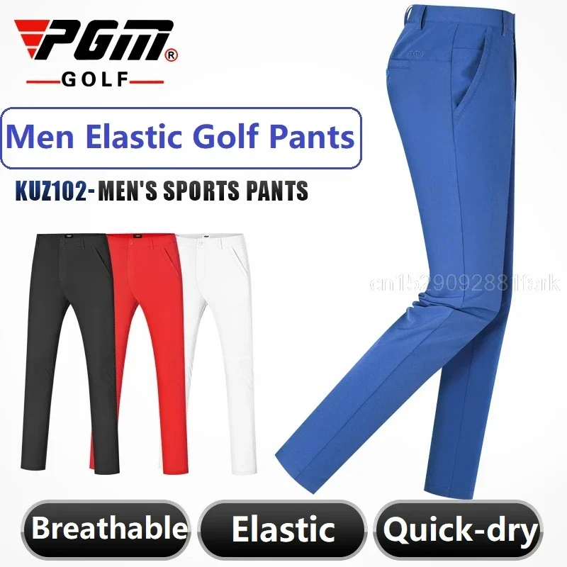 Pgm Summer Golf Men\'s Pants Elastic Casual Sports Pants Comfortable Quick Dry Male Trousers Mens Tennis Baseball Wear XXS-XXXL