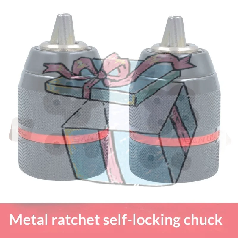 【CCA】0.8-10mm Keyless Drill Chuck Ratchet Self Lock Metal Drill Chuck With Accessories For Electric Power Drill Tool Replacement