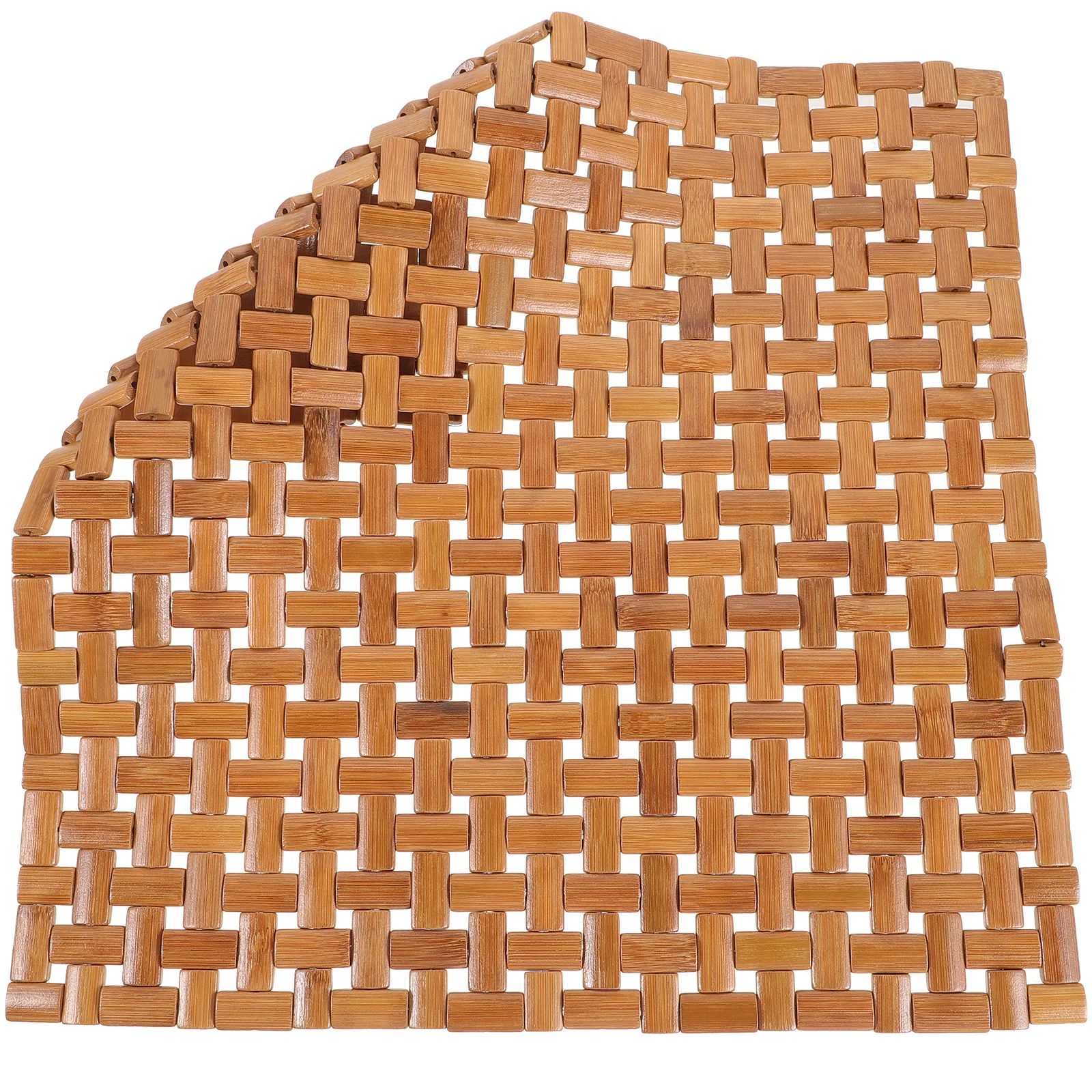 

Bamboo Seat Cushion Handmade Carbonized Square For Outdoor Dining Chair Summer Sitting Mat Floor Seating Pad Home Textile