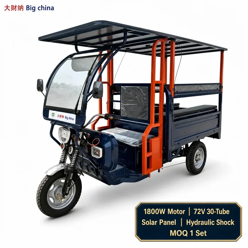 Panel 1800W 72V Passenger Cargo Dual Use 220 Full Floating Axle Hydraulic Shock OEM Factory Direct CE