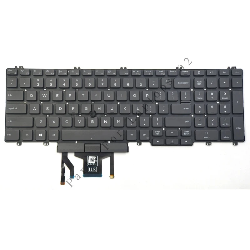 PP New For Dell Latitude 5500 5501 5510 5511 Precision 3540 3541 3550 3551 With Pointer Keyboard US Backlit 0MMH7V THDMY