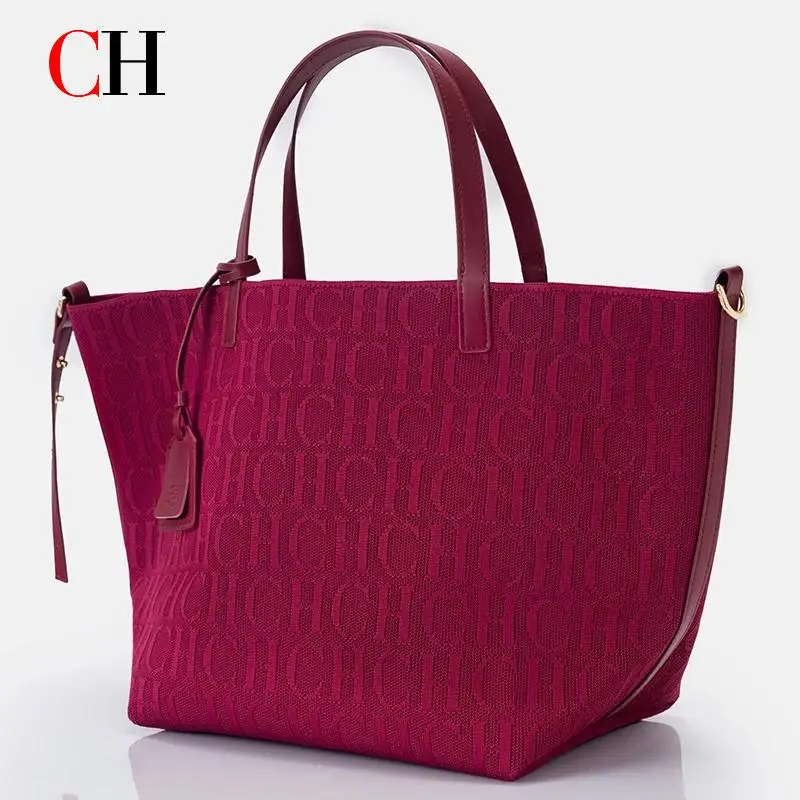 

CH Brand Tote Bag Fly Woven Bag Vintage Fashion Designer Solid Color Large Capacity Multifunctional 2026 New Women's Tote