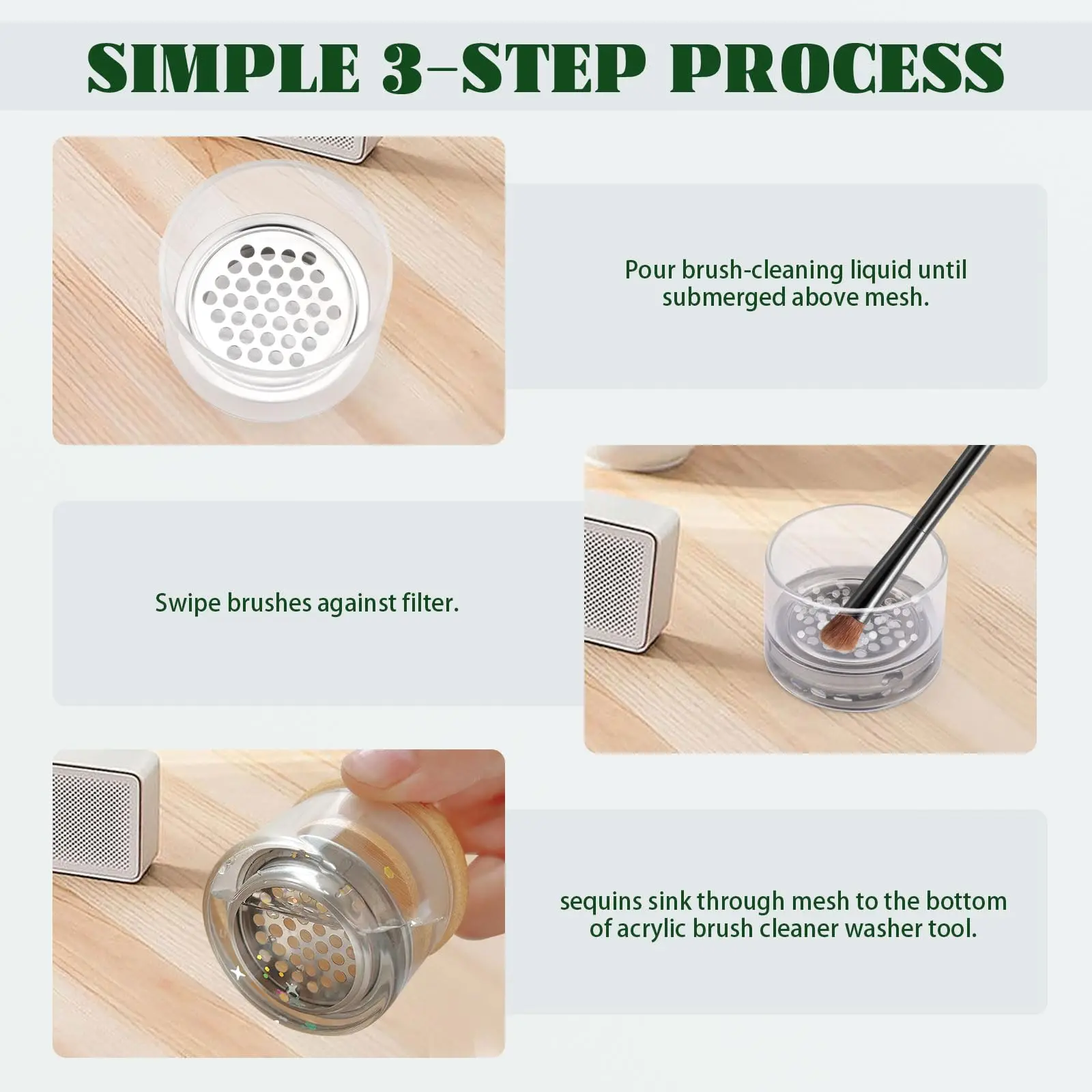 Nail Art Brushes Washing Cup Nail Brush Cleaner Dappen Dish with Lid 3.8*5cm Nail Glitter Acrylic Liquid Powder Removal Cup image 5
