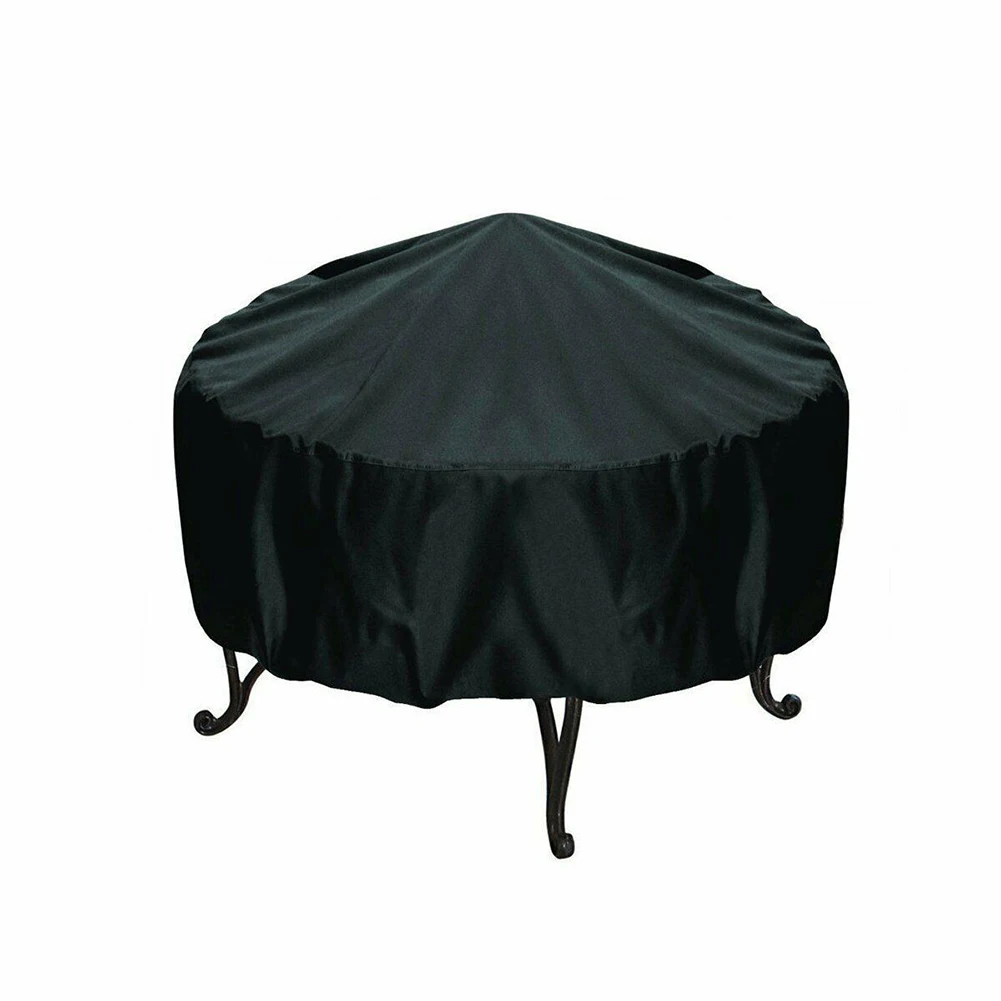 Protective Cover for Outdoors  Round Fire Cover  15*34inch  UV resistant and Dustproof  Easy to Clean and Store