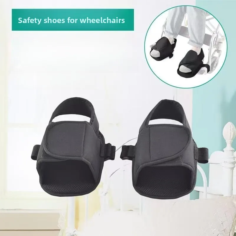 Elderly Wheelchair Shoe Holder Wheelchair Shoe Holder Easy To Use Protective Foot Oxford Cloth Safety Restraint for Elderly