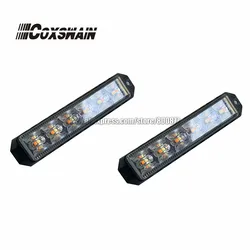 2pcs COXSWAIN LED luce stroboscopica per auto, LED 12*3W, luce di avvertimento a doppio colore kit di montaggio superficiale per camion lampada stroboscopica R65 superato