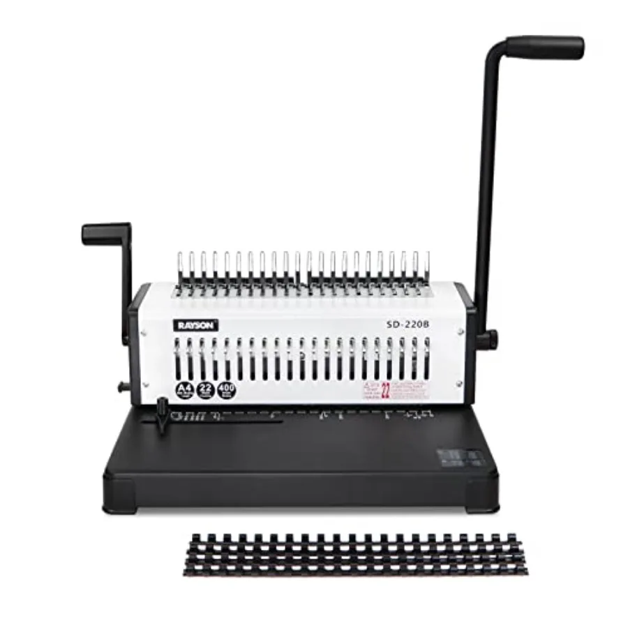

SD-220B Binding Machine 21 Holes Comb Binding Machine Max. Punch 20 Sheets and Binding 400 Sheets
