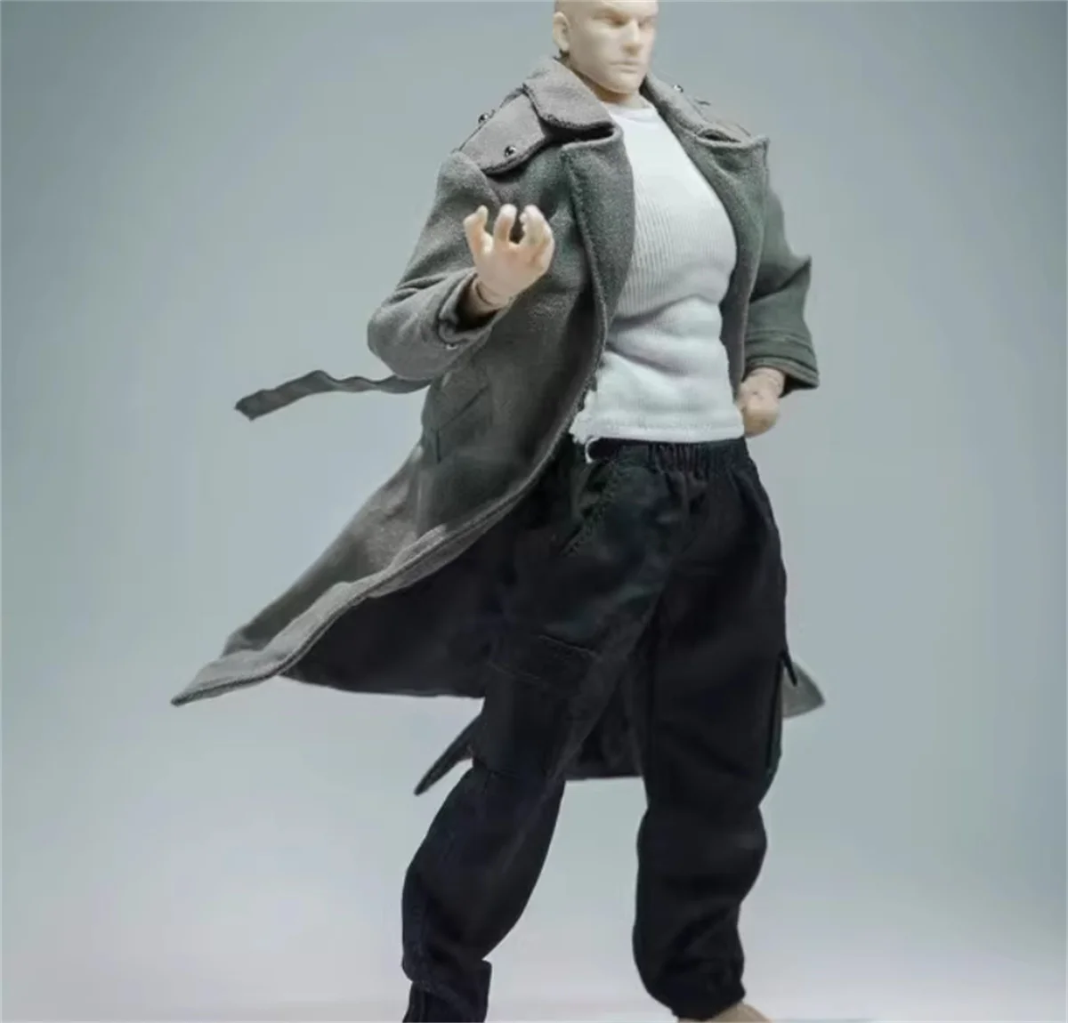 

Длинная ветрозащитная куртка в масштабе 1/12, длинное пальто с воротником, мужская одежда для 6 дюймов, аниме Кукла Джоо, солдат, экшн-фигурка, на заказ