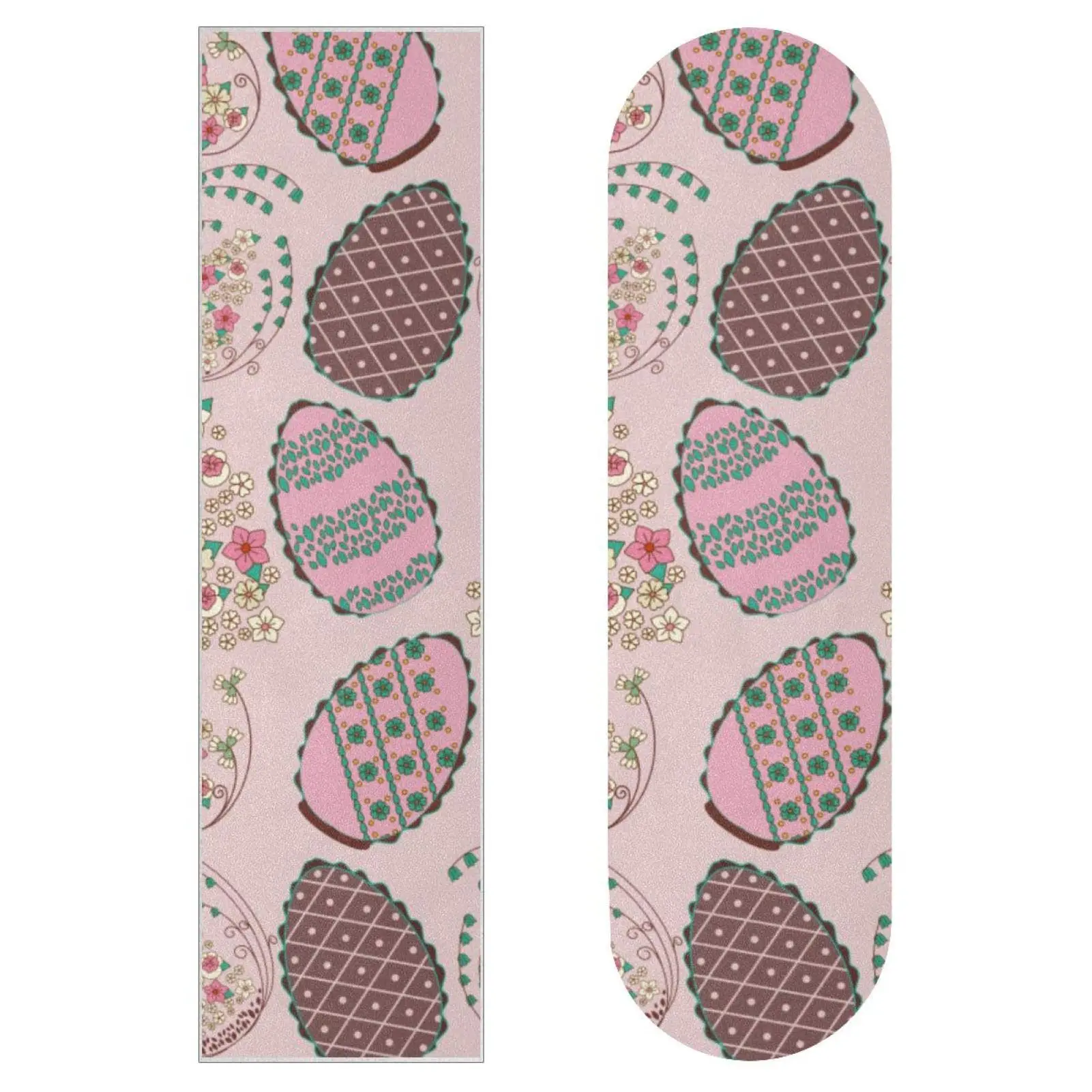 Colorful Easter Egg Print Skateboard Griptape 9 x 33 inch Longboard Skateboard Griptape Grip Sheet Scooter Grip Tape Waterproof