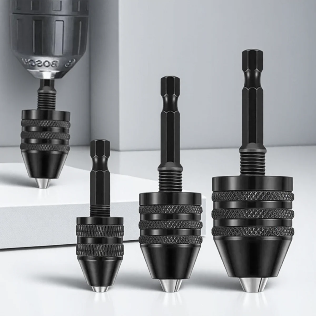 Hand Drill Chuck Hexagonal Handle Mini Three-jaw Chuck Electric Grinder Chuck Accessories 0.3-10mm Twist Drill Chuck