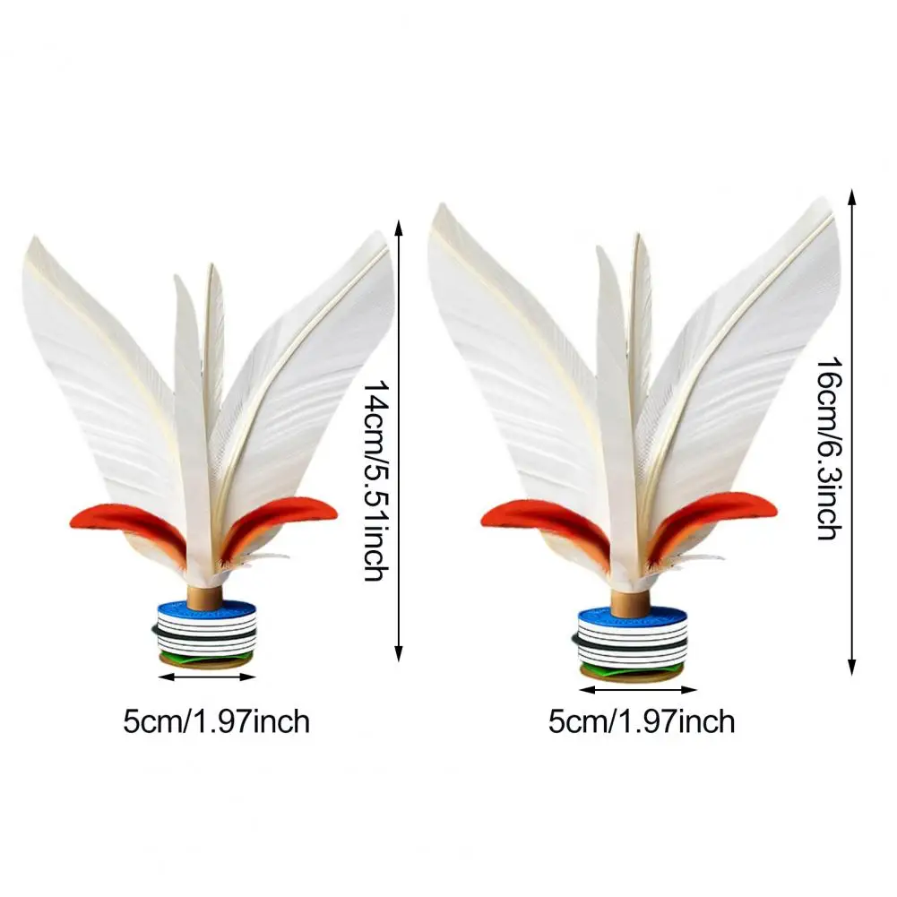 1/2/5Pcs Shuttlecocks with Feathers Lightweight Portable Thickened Colorful Feather Shuttlecocks Outdoor Foot Sports