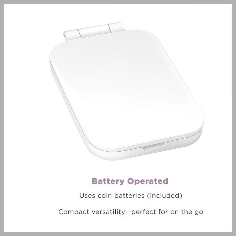 Компактное зеркало с сенсорным экраном со светодиодной подсветкой и 1-кратным 3-кратным увеличением, на батарейках, отдельно стоящий ручной инструмент для красоты, для путешествий