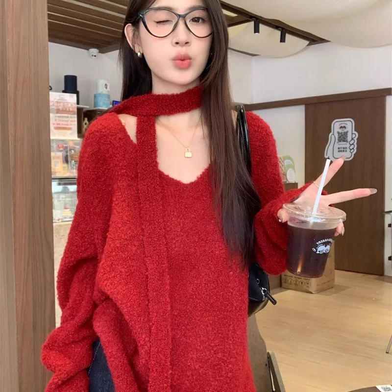 

Осенне-зимний кавайный модный свитер с героями мультфильмов для отдыха, женская одежда, топы, студенческий трикотаж, верхняя одежда с длинными рукавами, новый стиль