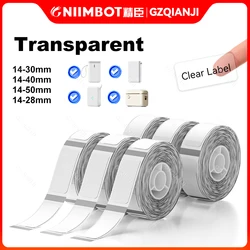 Transparent Label Sticker Self-adhesive Paper Waterproof for Niimbot Official D11 D110 D101 Printer 14*28mm 14*30mm 14*40mm