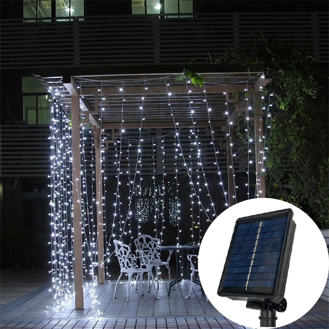 

Solar Fairy Curtain String Light Garden Decor Garland Room Decoration Christmas Ornaments Wedding LED Outdoor Holiday Light