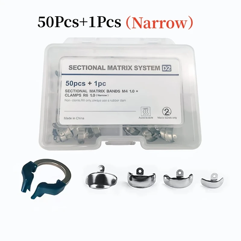 Tandheelkundige Matrix Bands Sectionele Voorgevormde Matrix Systeem Metalen Matrices Matrix Klem Nikkel Titanium Klemring Tandarts Gereedschap