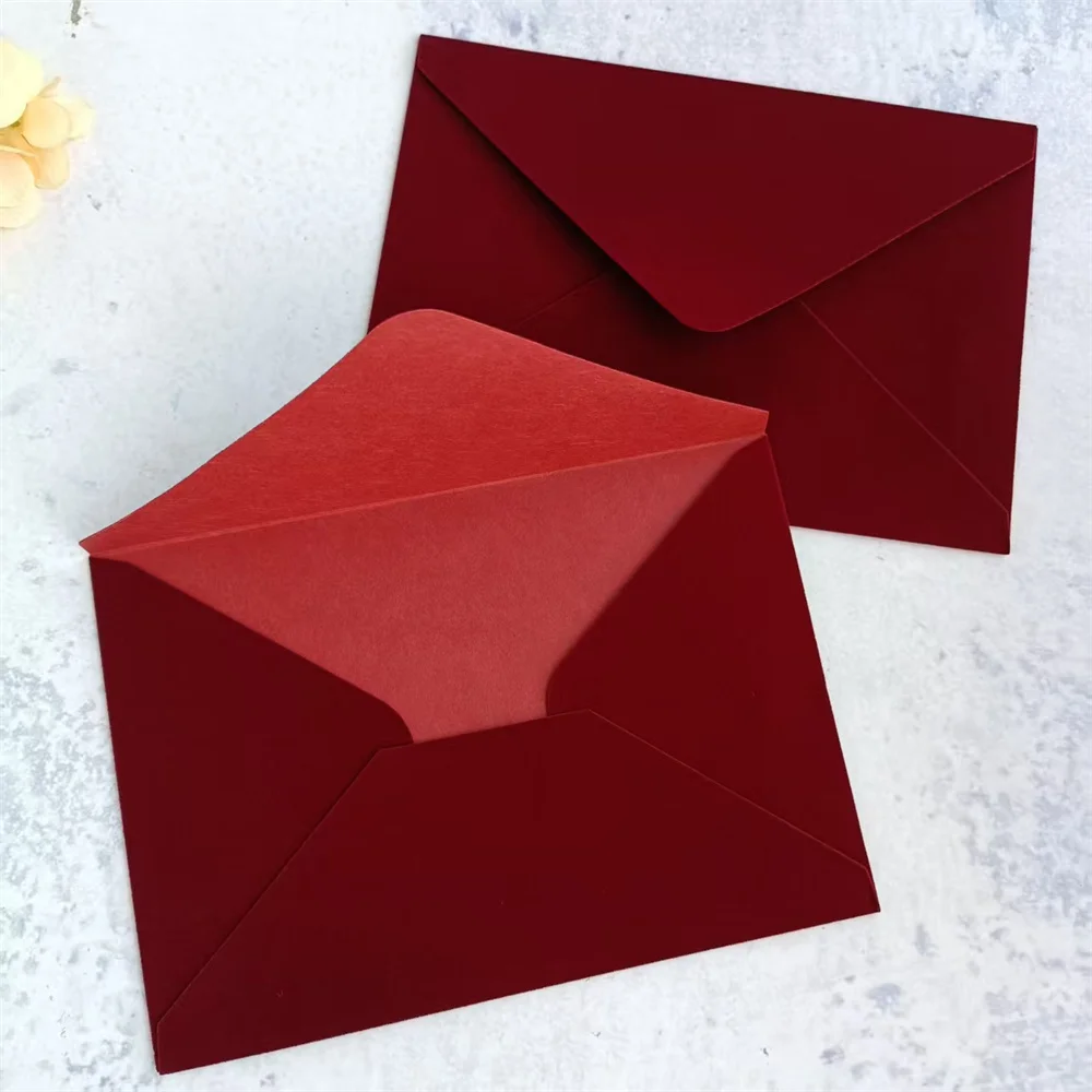 

Velvet Envelopes 13.5x19.5 cm For Invitations Navy Blue Burgundy Black Emrald Green Custom Envelope