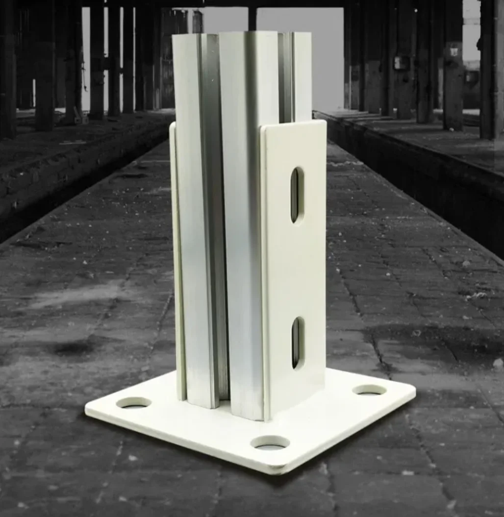1PCS Aluminum Profile 2030/40/45/60/80 Square Fixed Foot Fence Base Support Square Fixed Foot