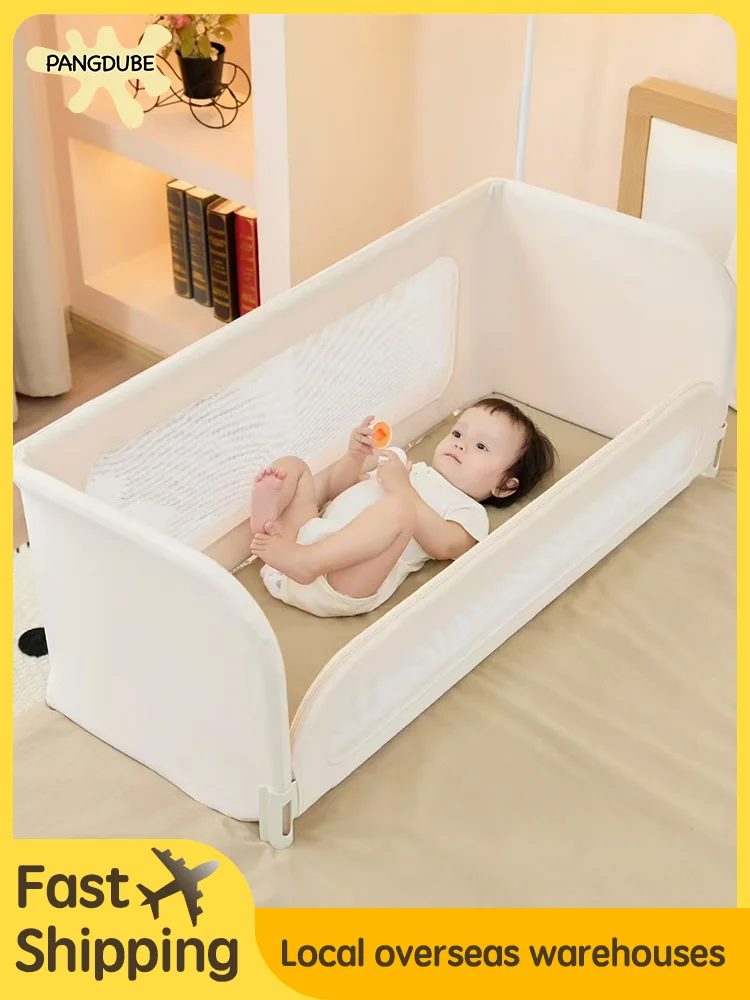 PANGDUBE Baby Safety Bed Barrier Multifunctional Babynest Baby Bed-in-bed with Storage Bag&fixing Rope Kid Bed Guardrail