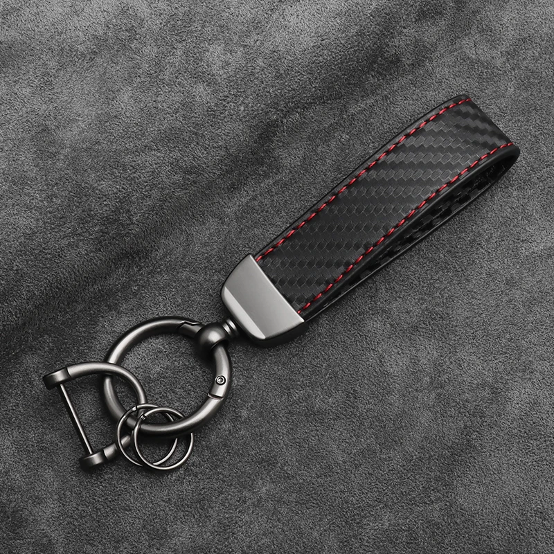 Carbon Faser Leder Zink-legierung Schlüssel Kette Mode Männer Frauen Geschenke Kreative Universal Auto Schlüssel Kette Schlüssel Ring Auto Zubehör – Detail 10