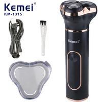 Kemei Electric Shavers for Men Electric Razor for Shaving Face Mens Rotary Shaver Rechargeable Razor for Men Waterproof Wet Dry