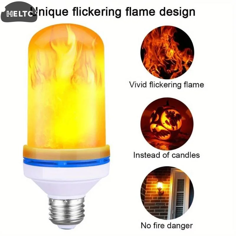 1 pçs 5w 4 modos de simulação de fogo cintilação e27 led efeito chama lâmpada para festa ktv jardim decoração casa iluminação ao ar livre