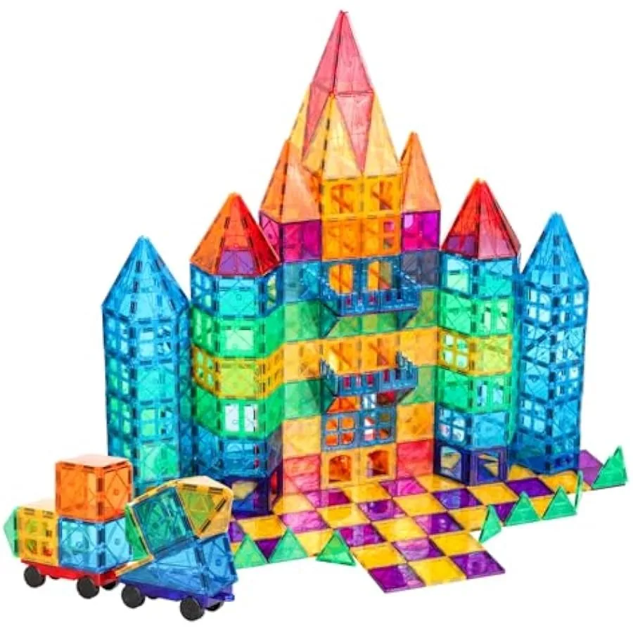 

Magnetic Tiles 100PCS Magnetic Building Blocks for Magnet 3D Montessori Toy Set Building Construction Educational STEM Toys for