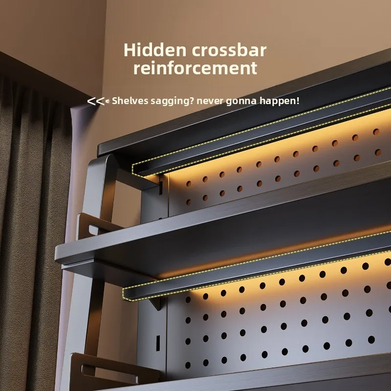 Desktop hole board rack e-sports wind desk transformation desk vertical multi-layer wrought iron